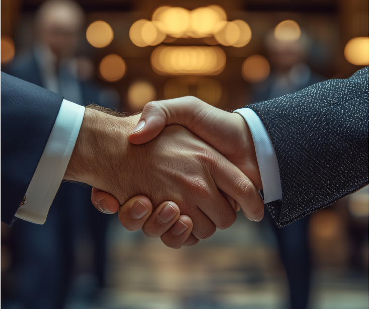 Digital marketing consultancy handshake building trust for Google ads and campaigns.